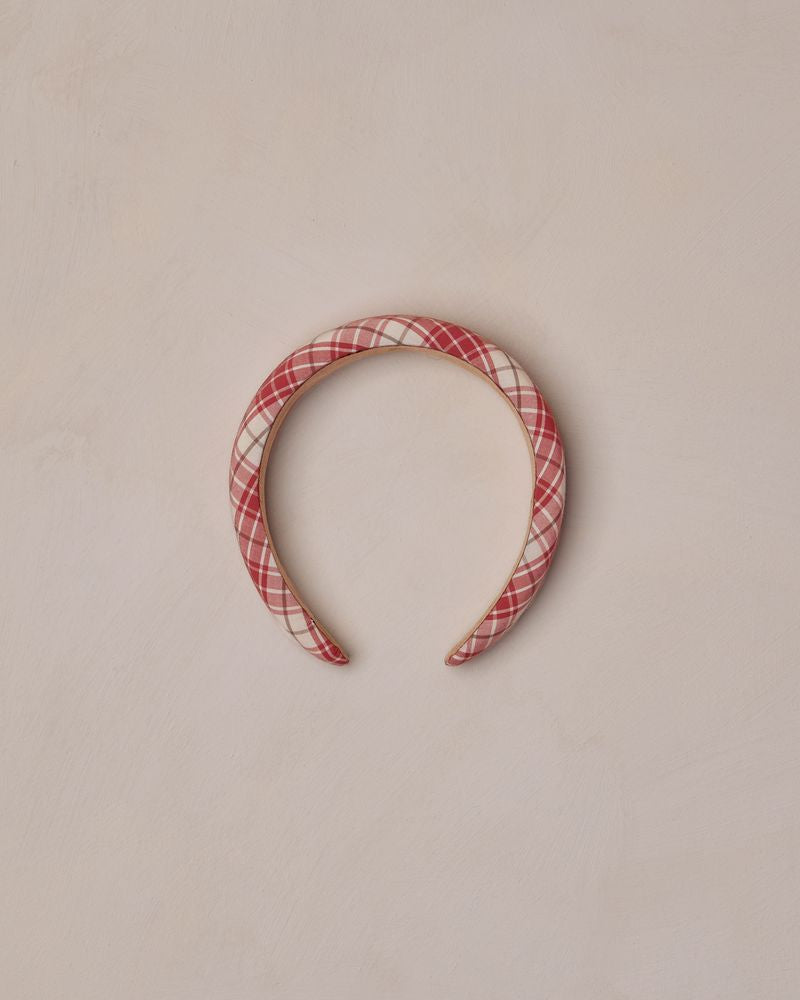 Padded Headband || Holiday Tartan by Noralee