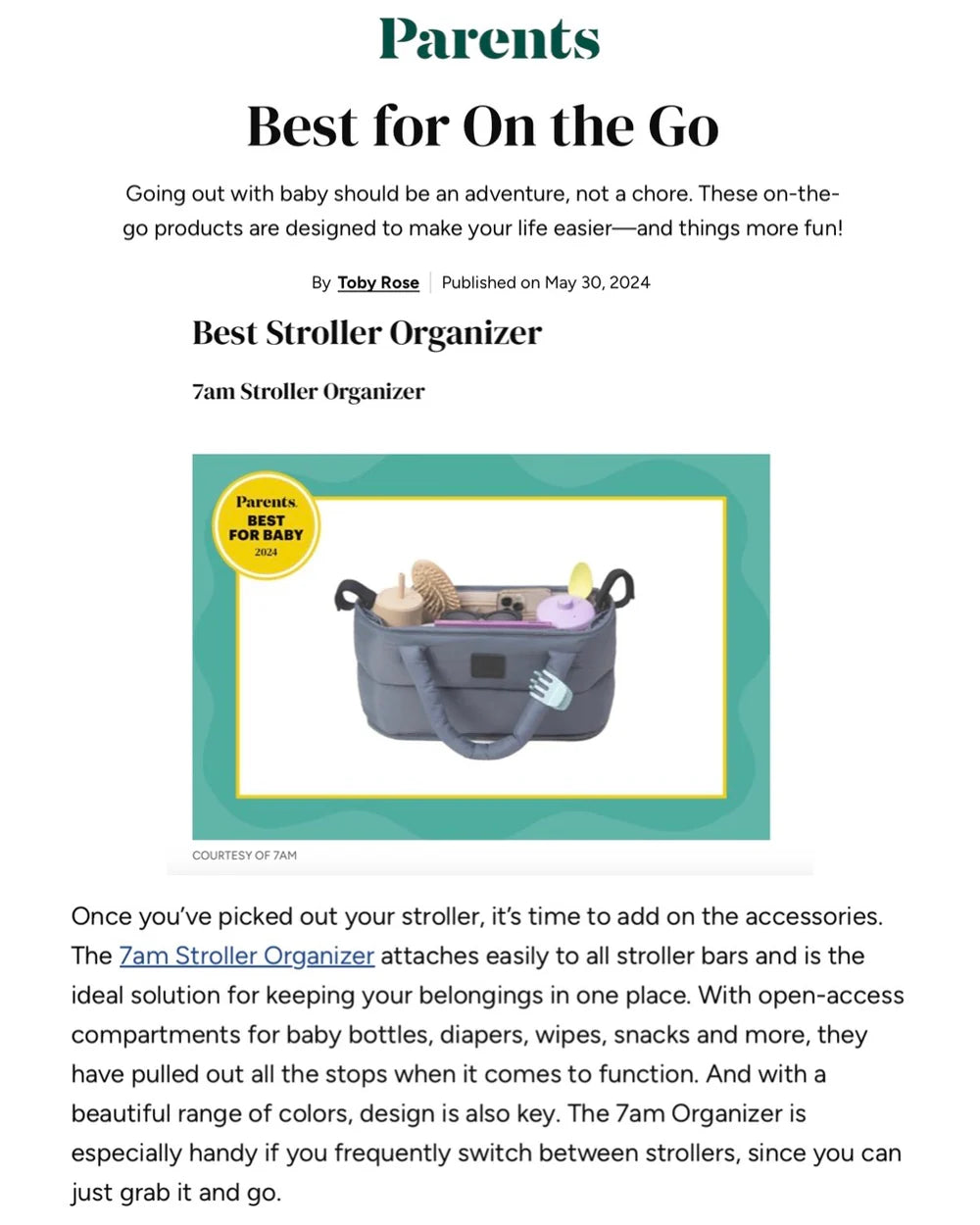 Romy Stroller Organizer by 7AM