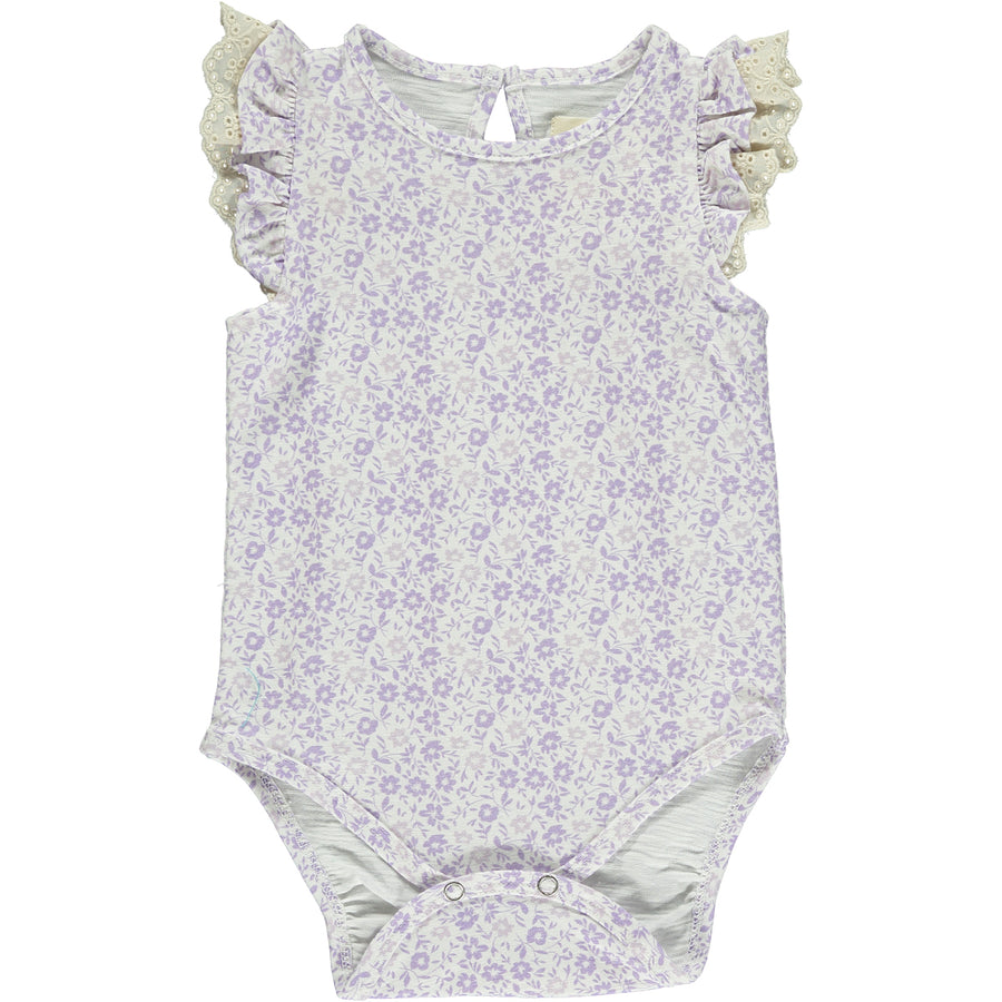 Amber Onesie in Lavender Ditsy Floral by Vignette