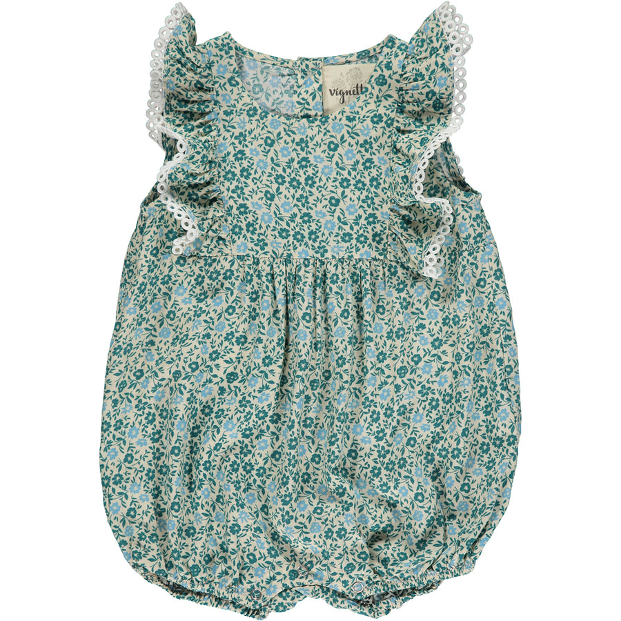 Poppy Bubble in Teal Ditsy Floral by Vignette