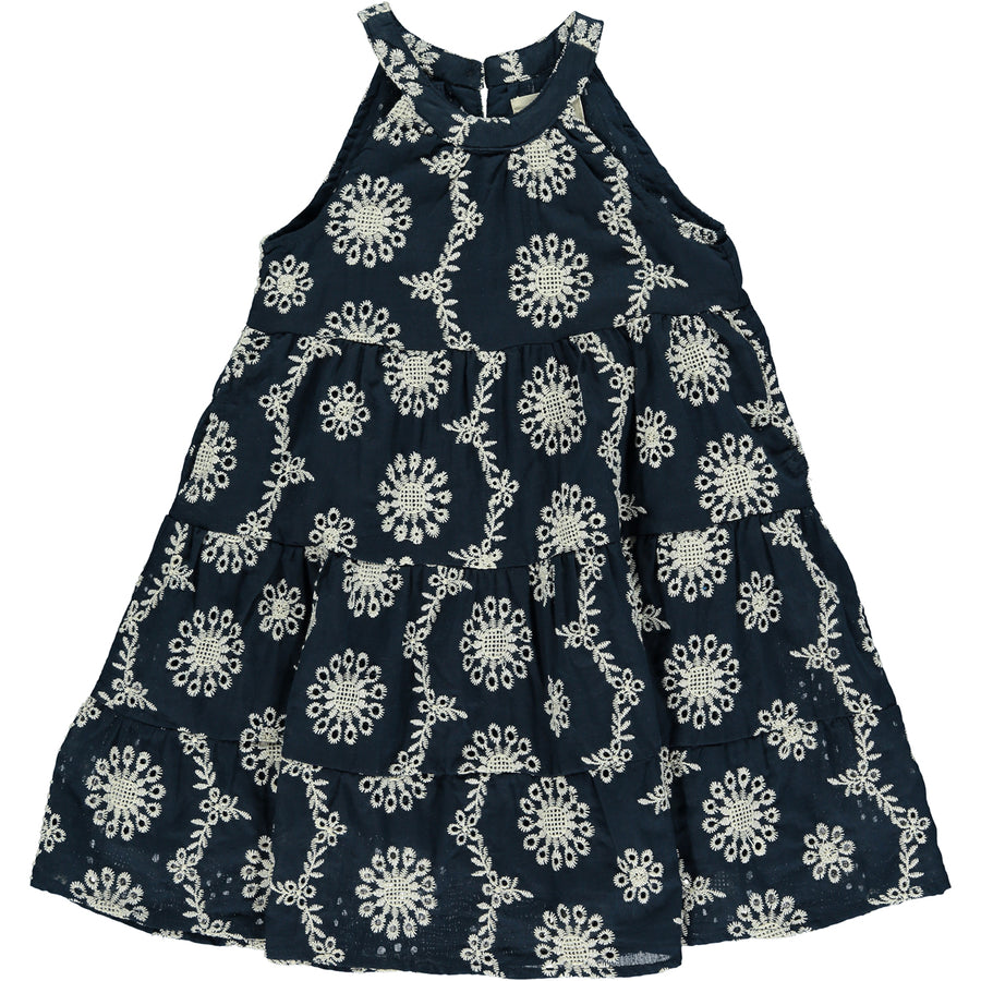 Maleia Dress in Navy Eyelet by Vignette