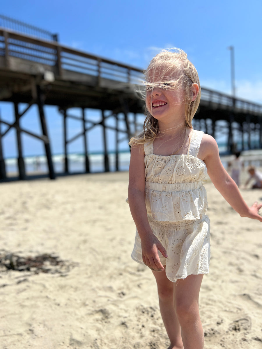 Jessie Shorts in Ivory Eyelet by Vignette