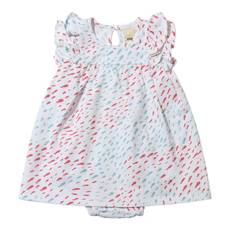 Jenn Dress in Coral and Aqua Fish by Vignette