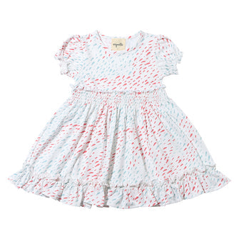 Keely Dress in Coral and Aqua Fish Print by Vignette