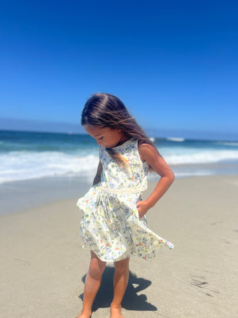 Nina Dress in Pink Meadow Floral by Vignette