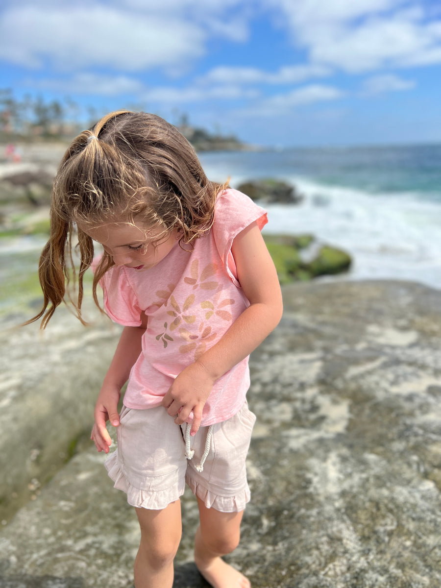 Brynlee Ruffle Shorts in Stone by Vignette