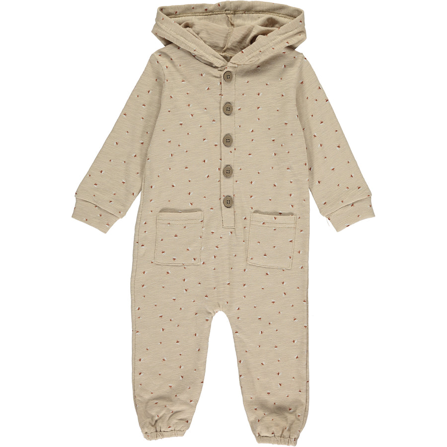 Shelby Hooded Romper in Tan by Vignette