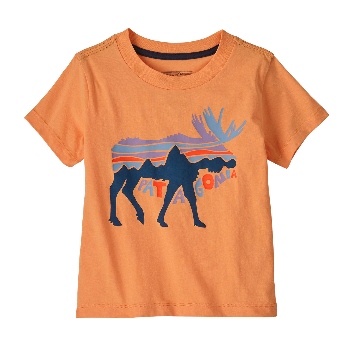 Baby Graphic T-Shirt - Fitz Roy Moose: Heirloom Peach by Patagonia