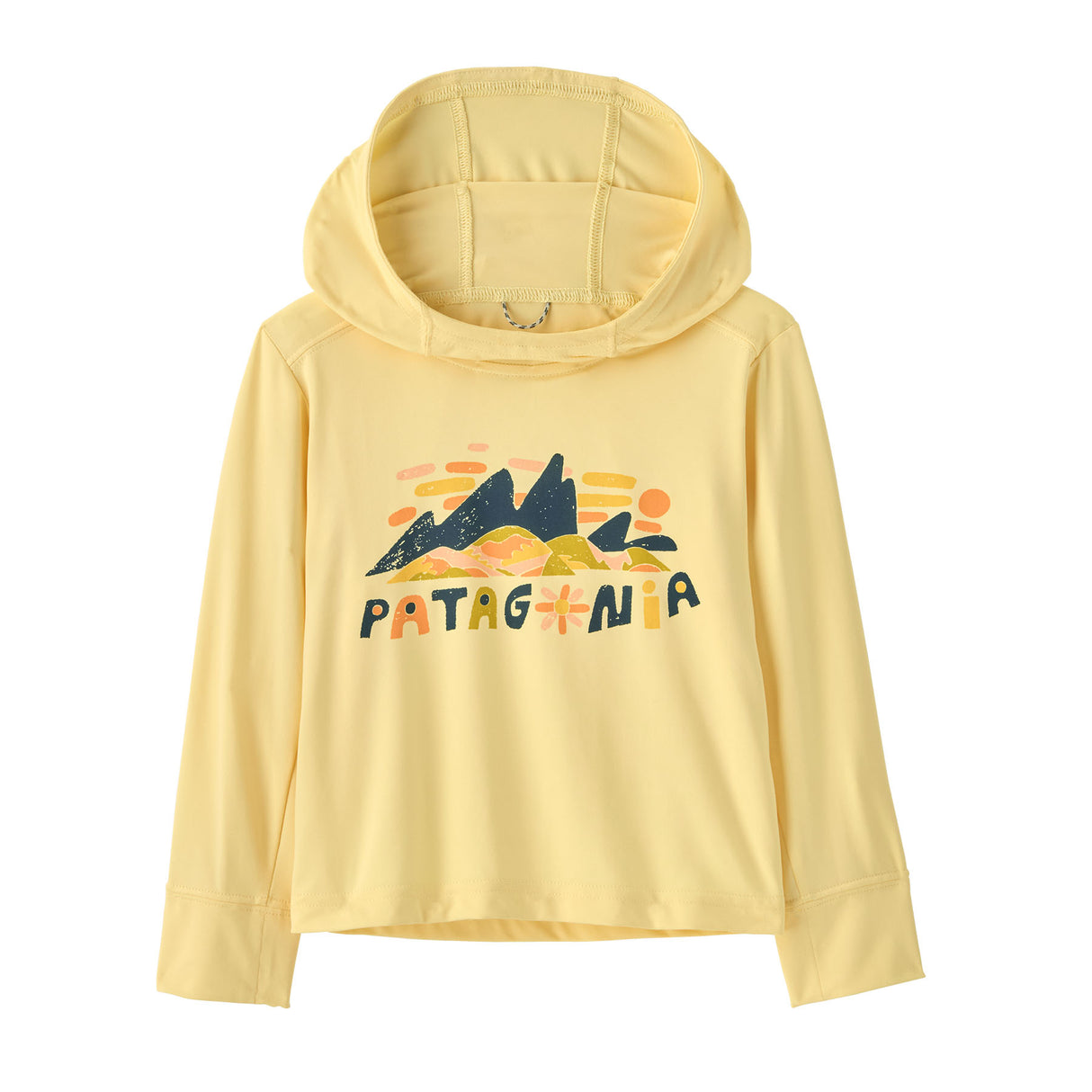 Baby Capilene® Silkweight Hoody - Fitz Roy Superbloom: Buttercup Yellow by Patagonia