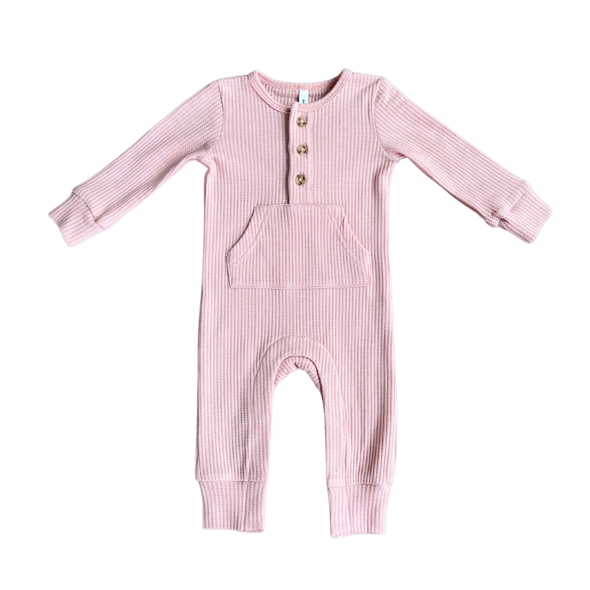 Waffle Romper - Blush by babysprouts