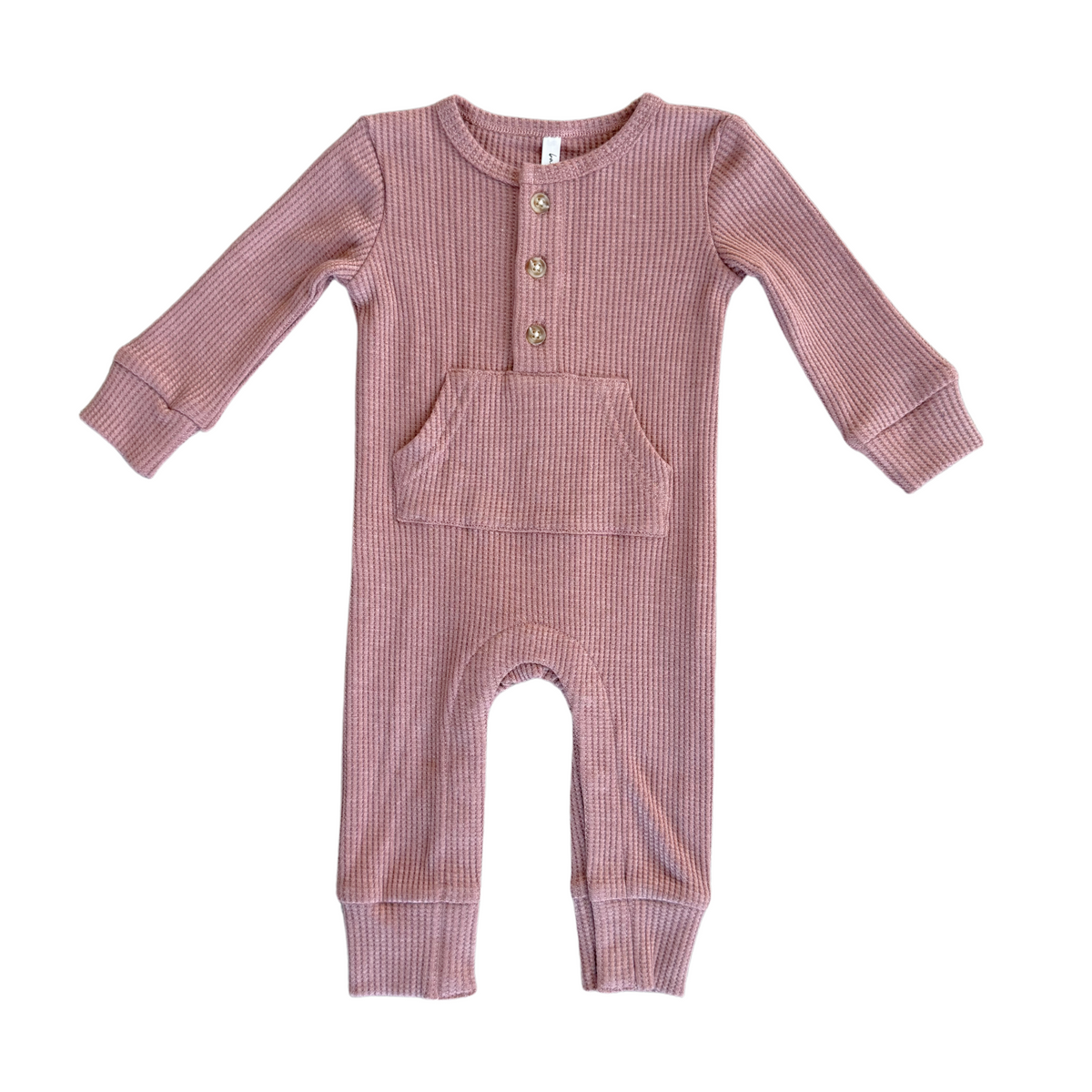 Waffle Romper- Burlwood by babysprouts