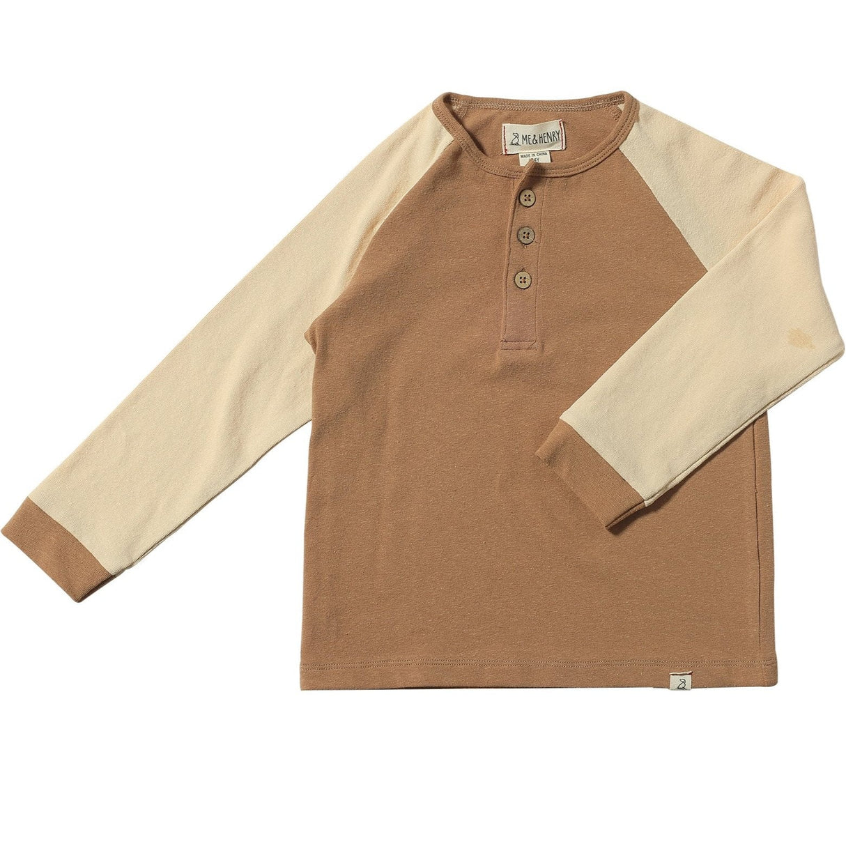 Beige/Cream LUGOFF Raglan Henley by Me & Henry