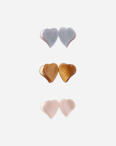 Heart Mini Clips || Dusty Blue, Clay, Blush by Rylee + Cru