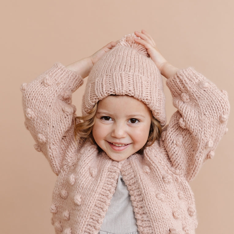 Popcorn Cardigan - Blush by The Blueberry Hill