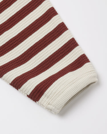 Waffle Slouch Set || Black Cherry Stripe by Quincy Mae