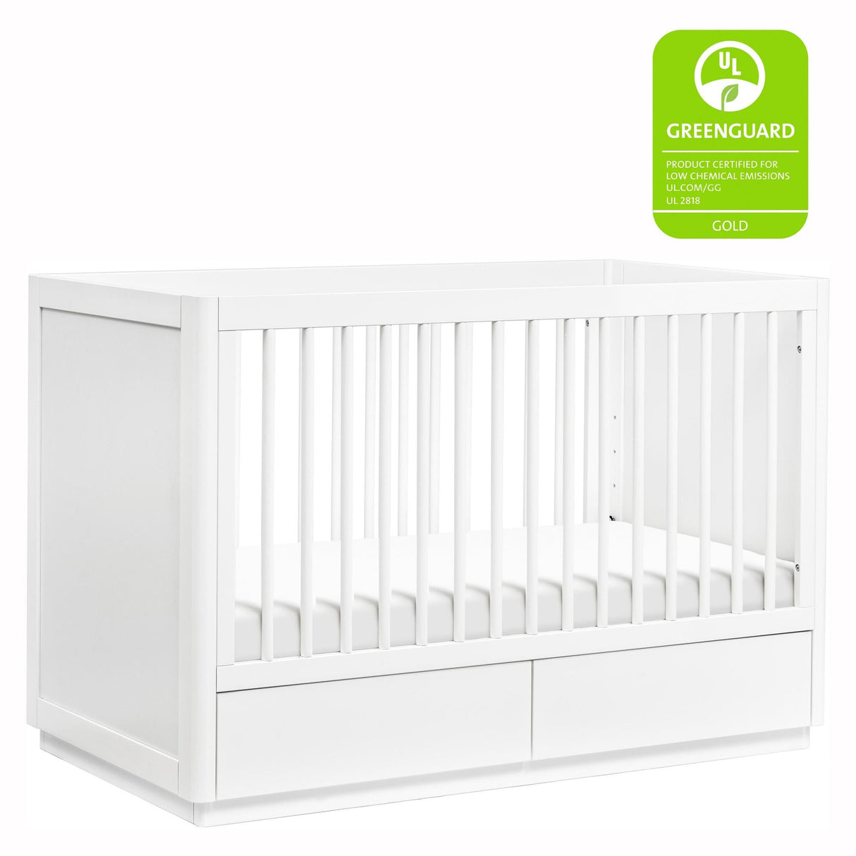 Babyletto Bento 3-in-1 Convertible Storage Crib with Toddler Bed Conversion Kit