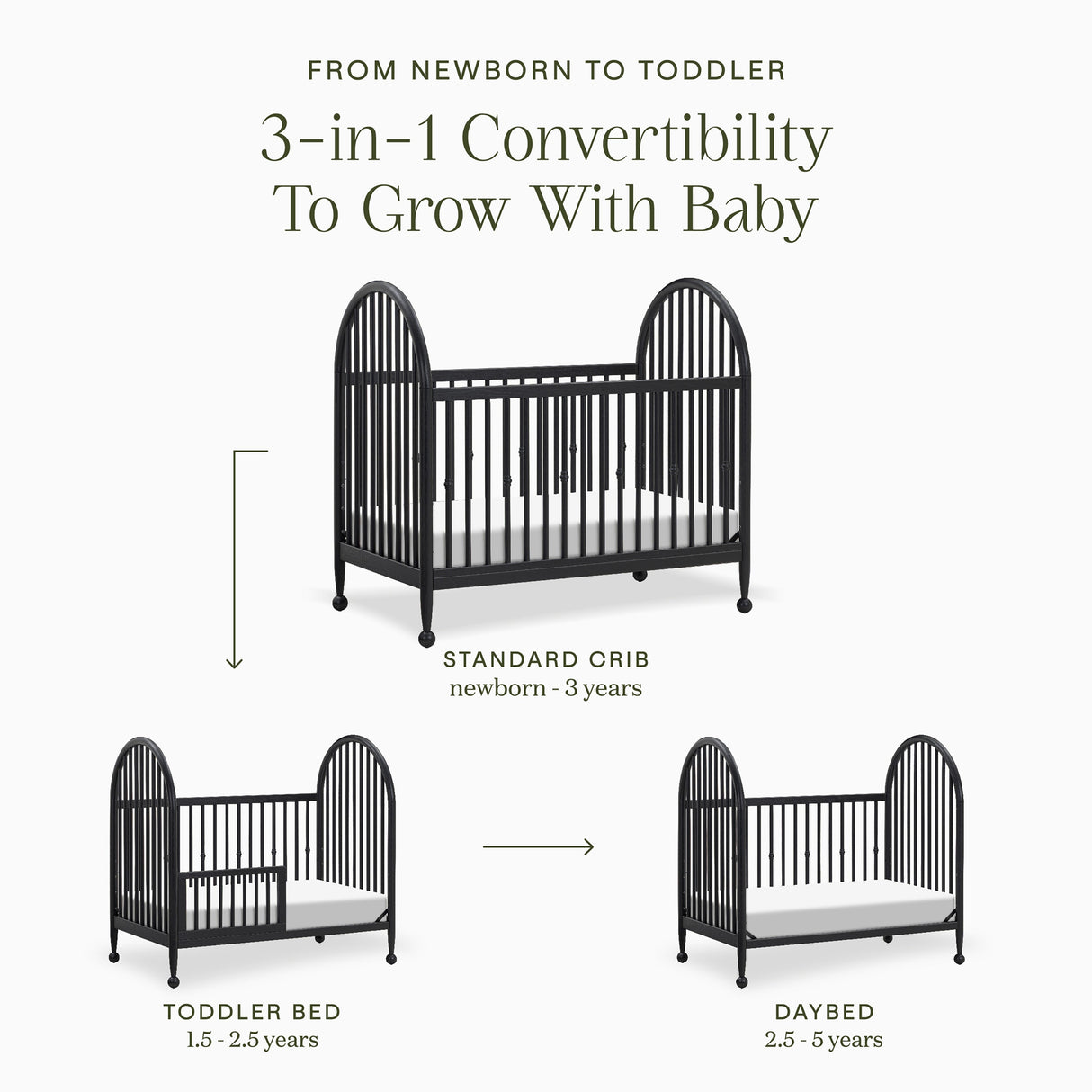 Namesake Alouette 3-in-1 Convertible Spindle Crib