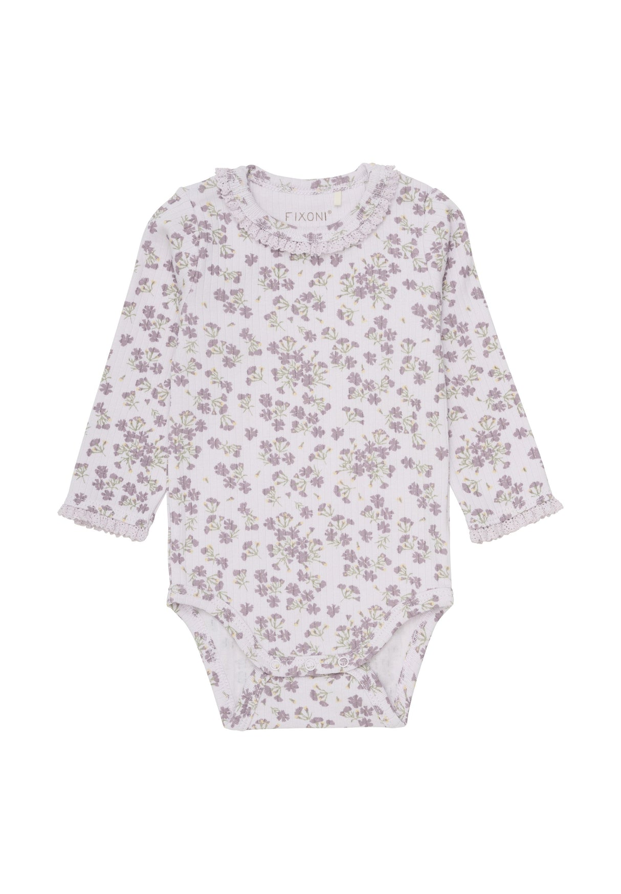 L/S Bodysuit- Elderberry Floral by Fixoni