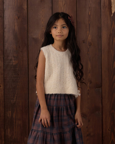 Bow Sweater Vest || Ivory by Rylee + Cru