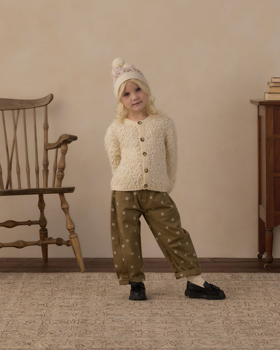 Barrel Pant || Embroidered Daisies by Rylee + Cru