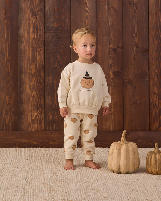 Relaxed Fleece Sweatpant || Pumpkins by Quincy Mae