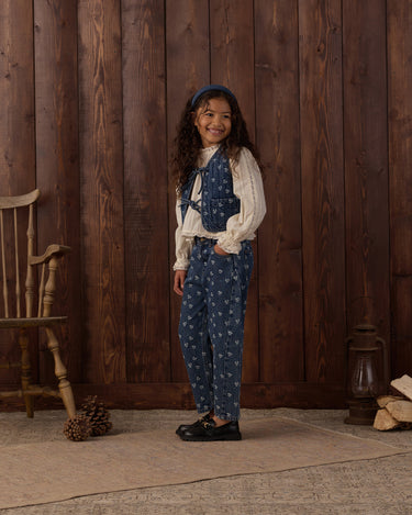 Denim Vest || Heart Ditsy by Rylee + Cru