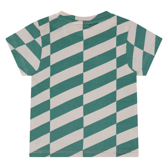 Diagonal Striped Tee - Green by Babyface