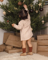 V Smocked Dress || Winter Rose by Quincy Mae