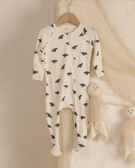 Bamboo Zip Footie || Bats by Quincy Mae
