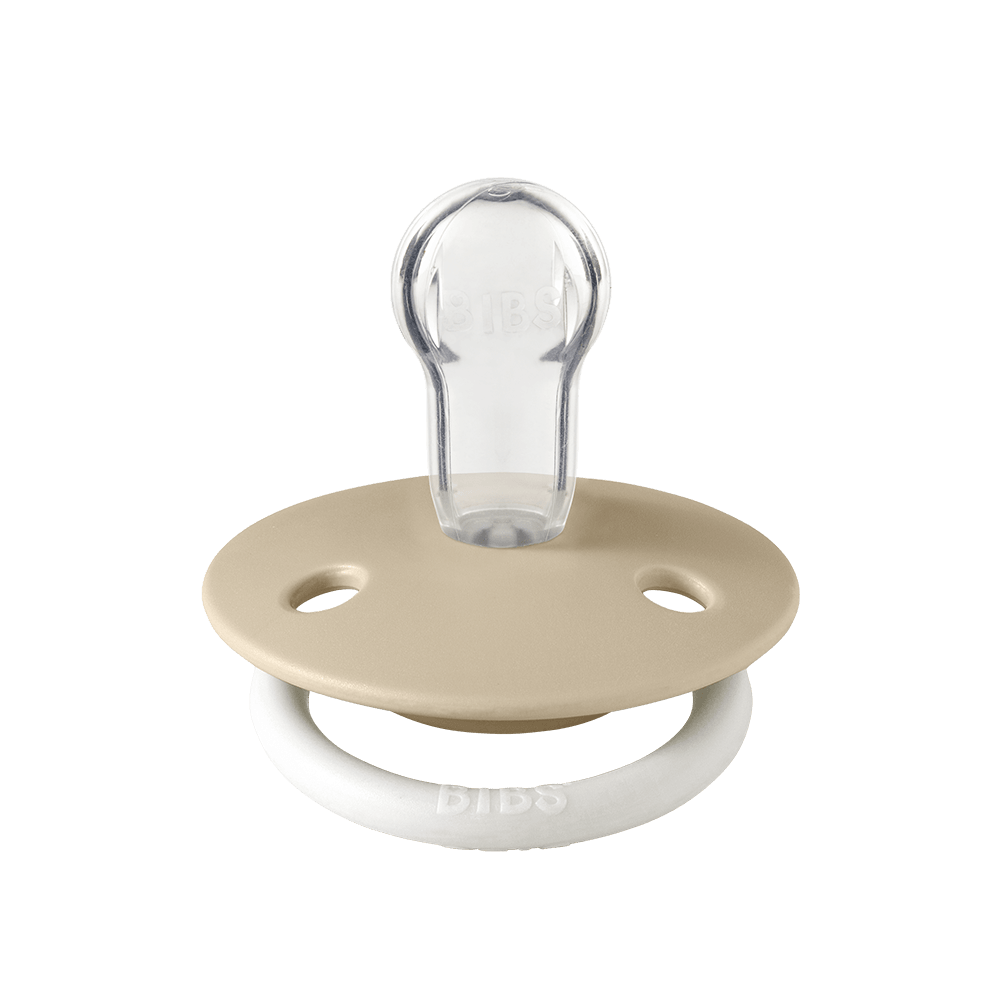 De Lux GLOW Pacifiers 2 Pk- Blush/Vanilla by Bibs