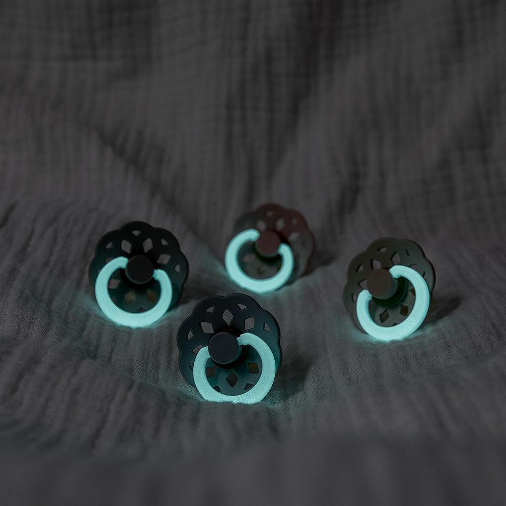 Boheme GLOW Pacifiers 2 Pack- Sage/Cloud by Bibs