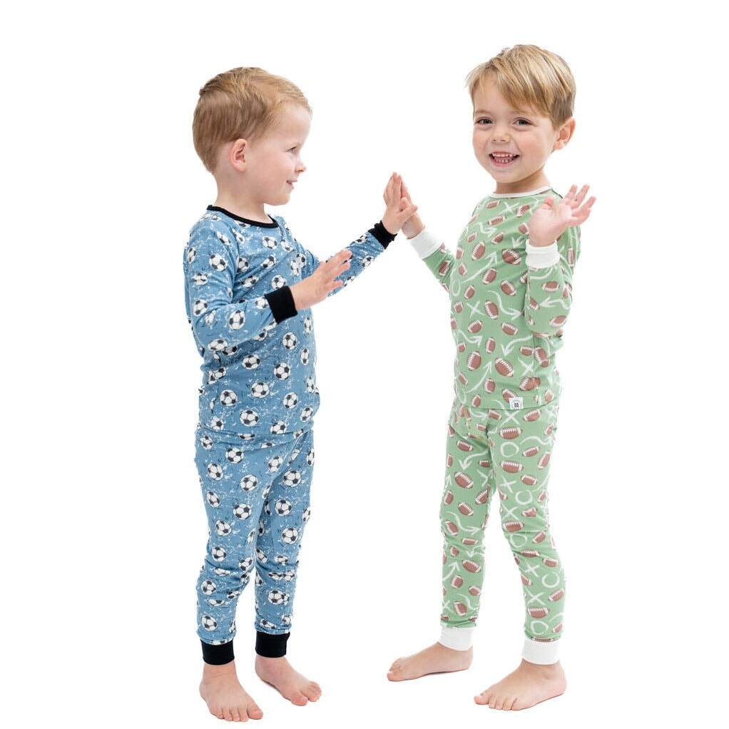 Big Kid Pajama in Football by Sweet Bamboo