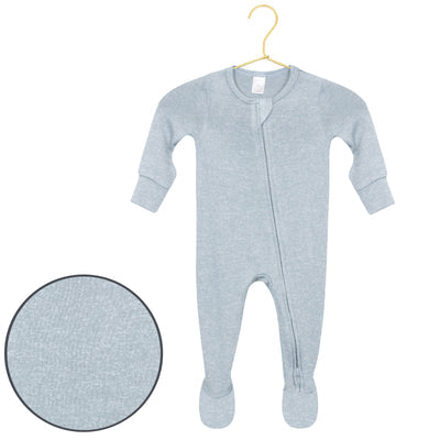 Miller Plush Knit Zipper Footie by Lou Lou + Company