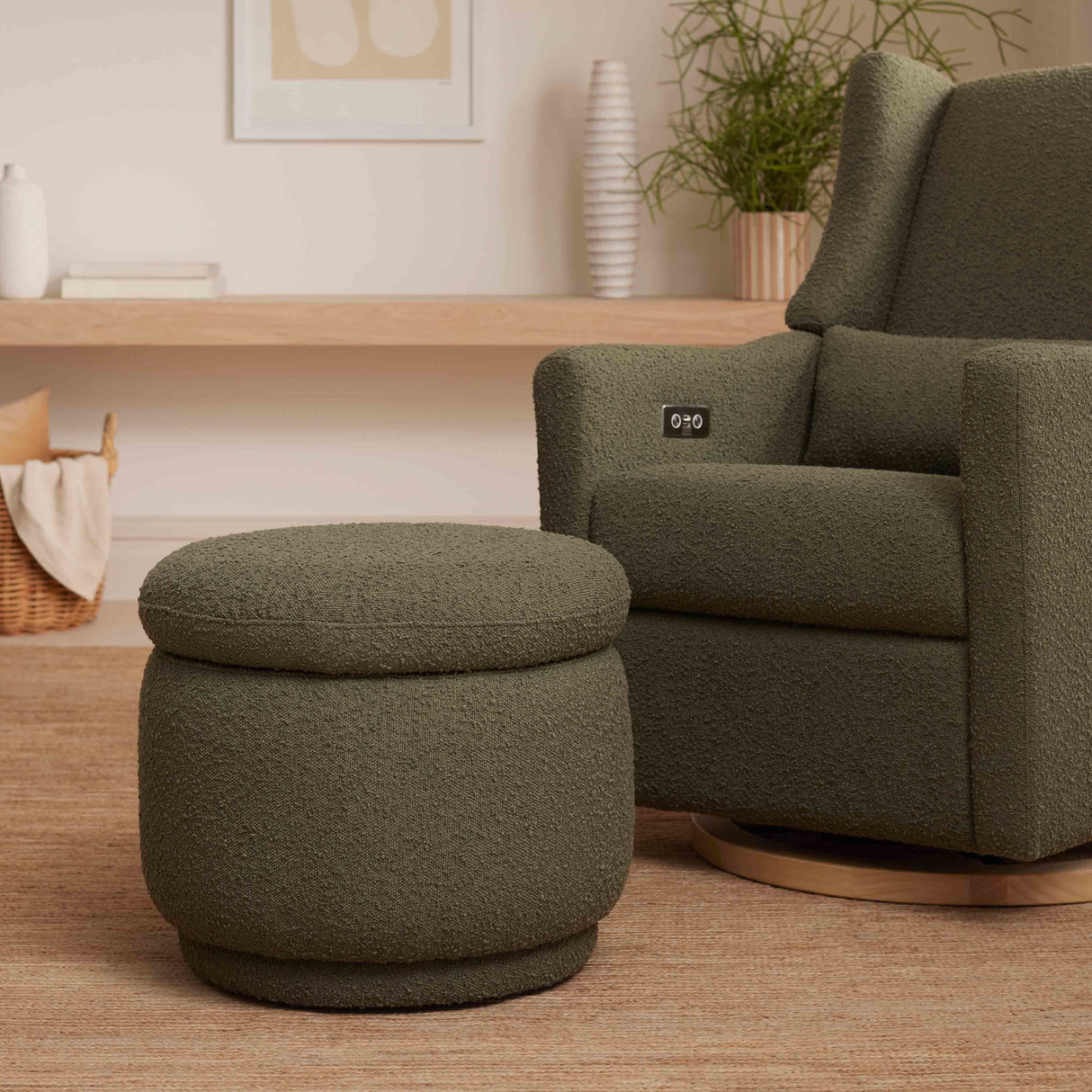 Babyletto Enoki Storage Ottoman in Boucle