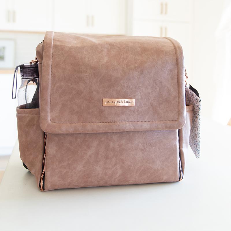 Boxy Backpack in Dusty Rose Matte Leatherette by Petunia Pickle Bottom