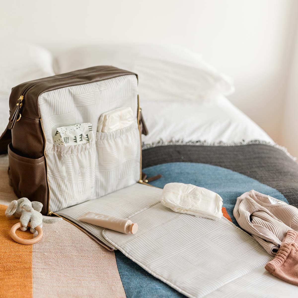 Boxy Backpack in Saddle by Petunia Pickle Bottom