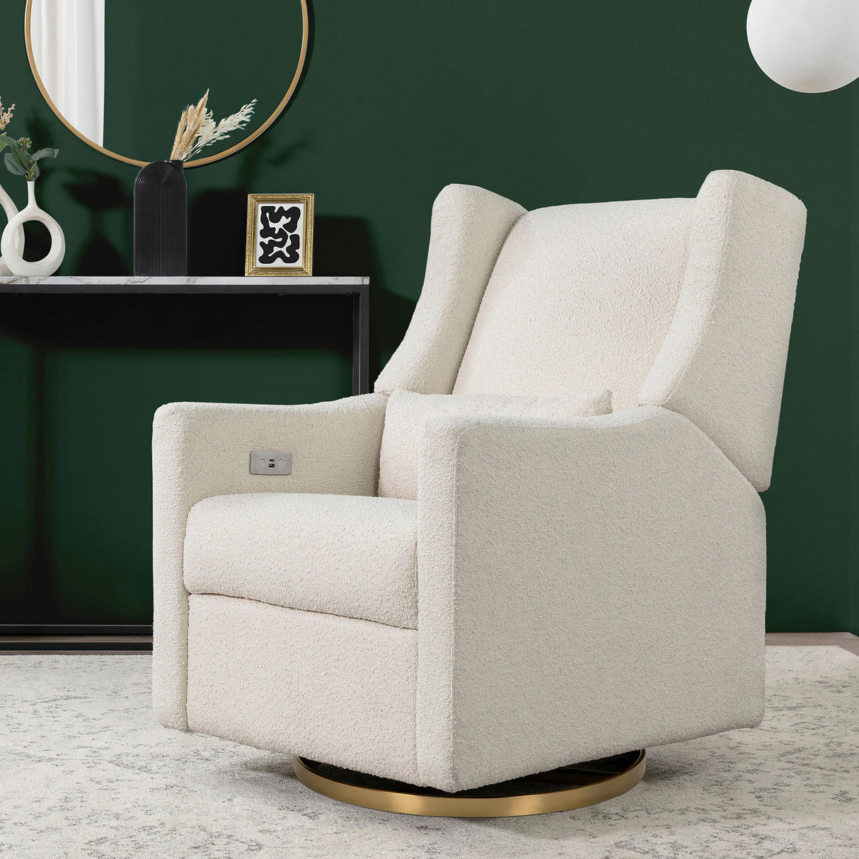 Babyletto Kiwi Electronic Recliner and Swivel Glider with USB port