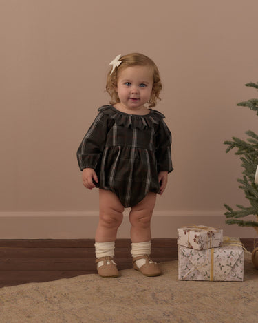 Freya Romper || Holiday Plaid by Rylee + Cru