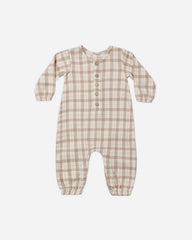 Woven Jumpsuit || Rustic Plaid by Quincy Mae
