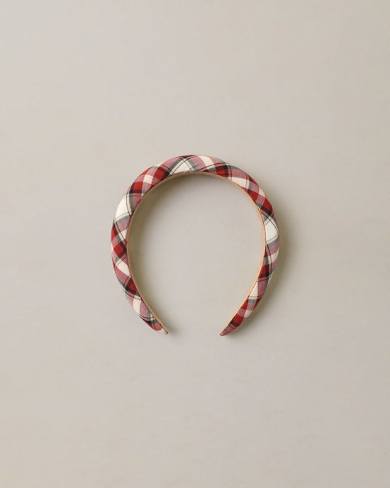 Padded Headband || Holiday Tartan by Noralee