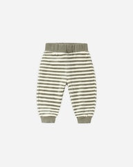 Velour Relaxed Sweatpant || Spruce Stripe by Quincy Mae