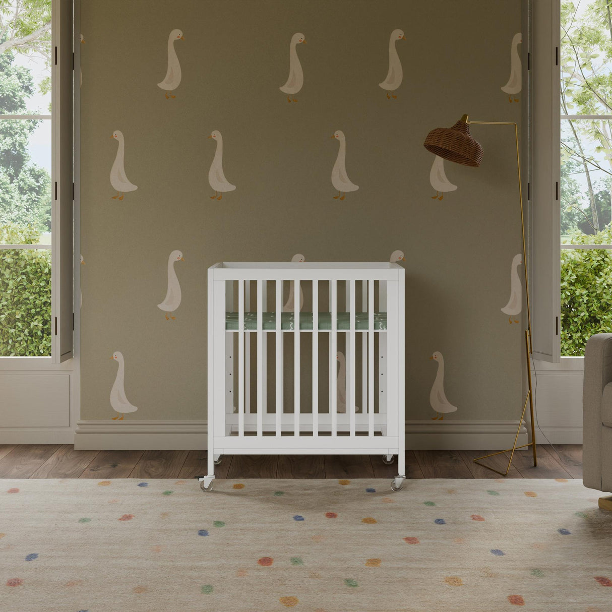 Babyletto Rolli 9-in-1 Convertible All-Stages Crib with Bassinet & Toddler Bed Conversion Kits