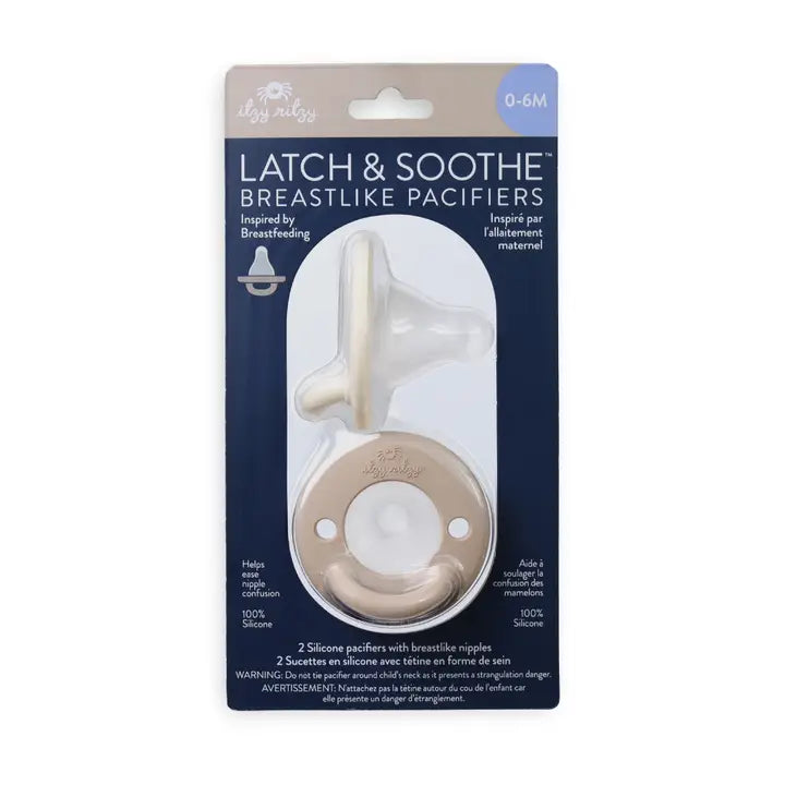 Latch & Soothe™ Breastlike Pacifier - Taupe by Itzy Ritzy
