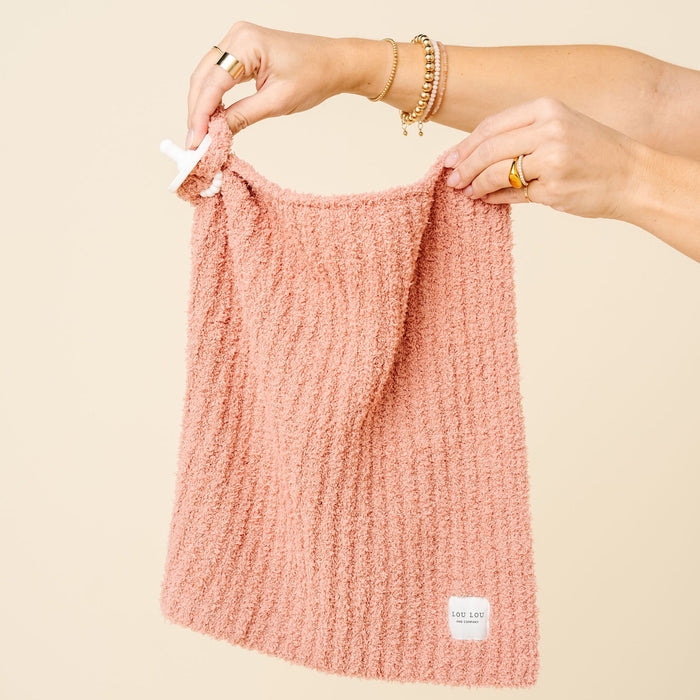 Chenille Blanket- Rose - Mini/Lovey by Lou Lou & Company