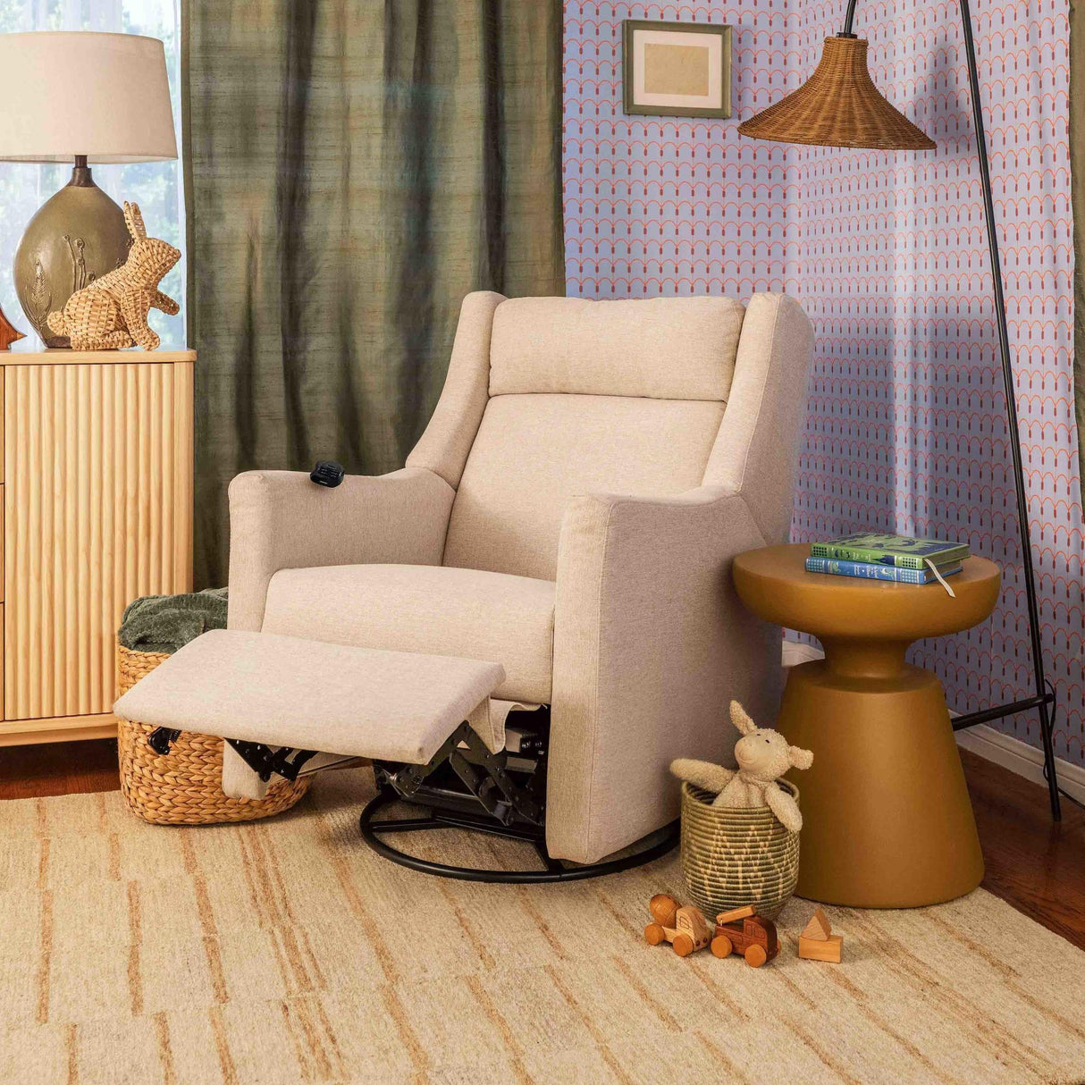 Babyletto Kiwi Deluxe Power Recliner & Swivel Glider with Heat and Massage