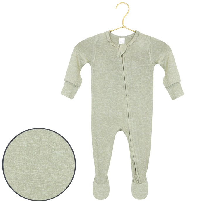 Collins Plush Knit Zipper Footie by Lou Lou & Company