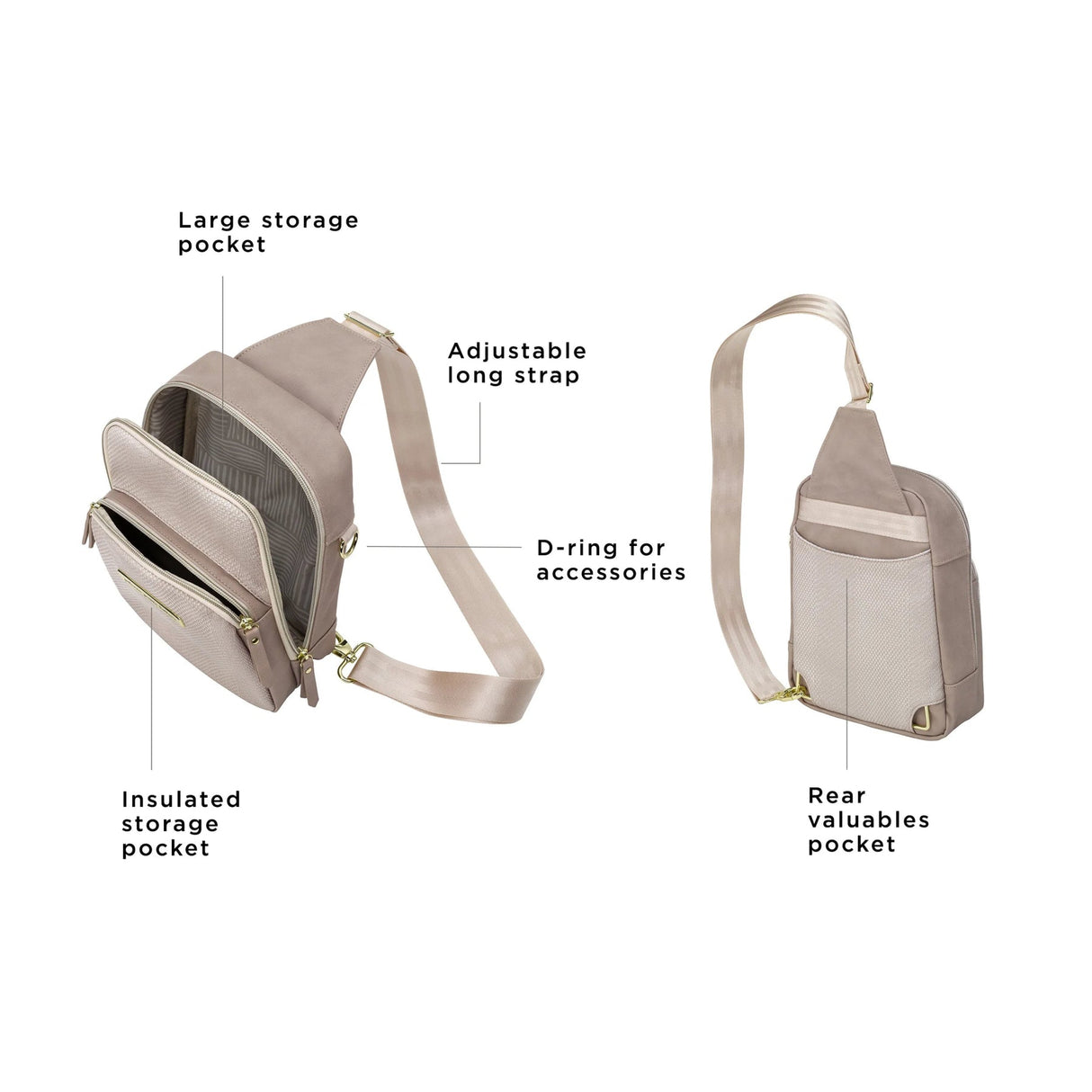 Criss-Cross Sling in Grey Matte Cable Stitch by Petunia Pickle Bottom