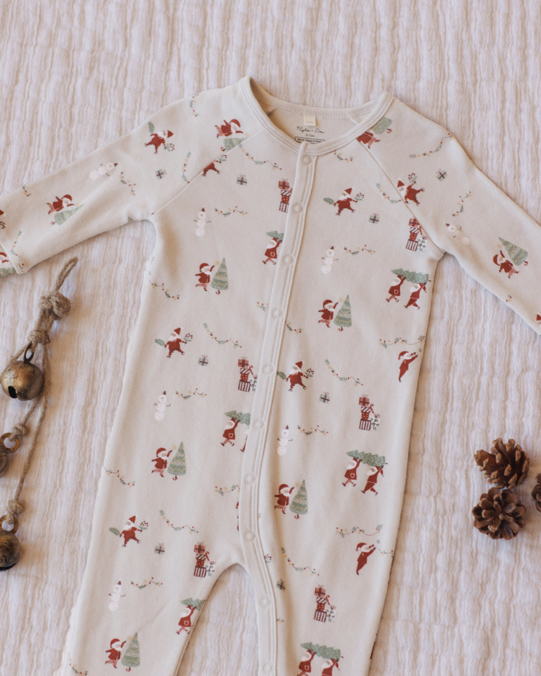 Organic Long John Pajamas || Gnome Village by Rylee + Cru