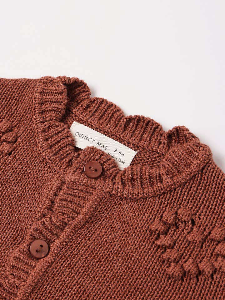 Knit Cardigan || Red by Quincy Mae