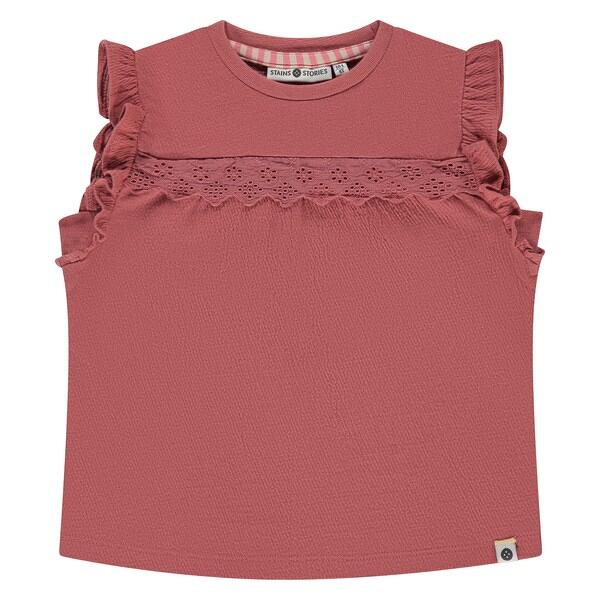 Girl's Short Sleeve Top- Ruby by Stains & Stories